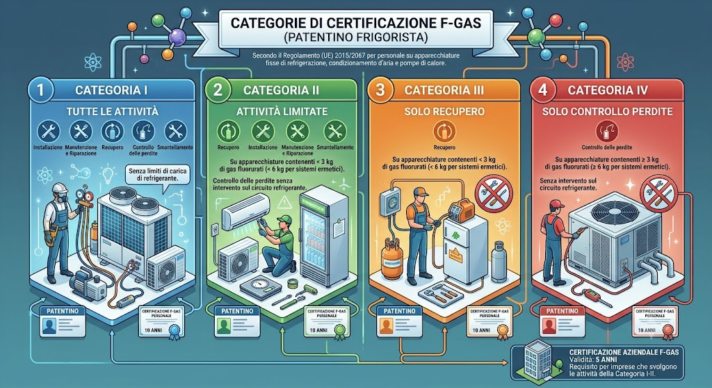 categorie certificazione F-gas